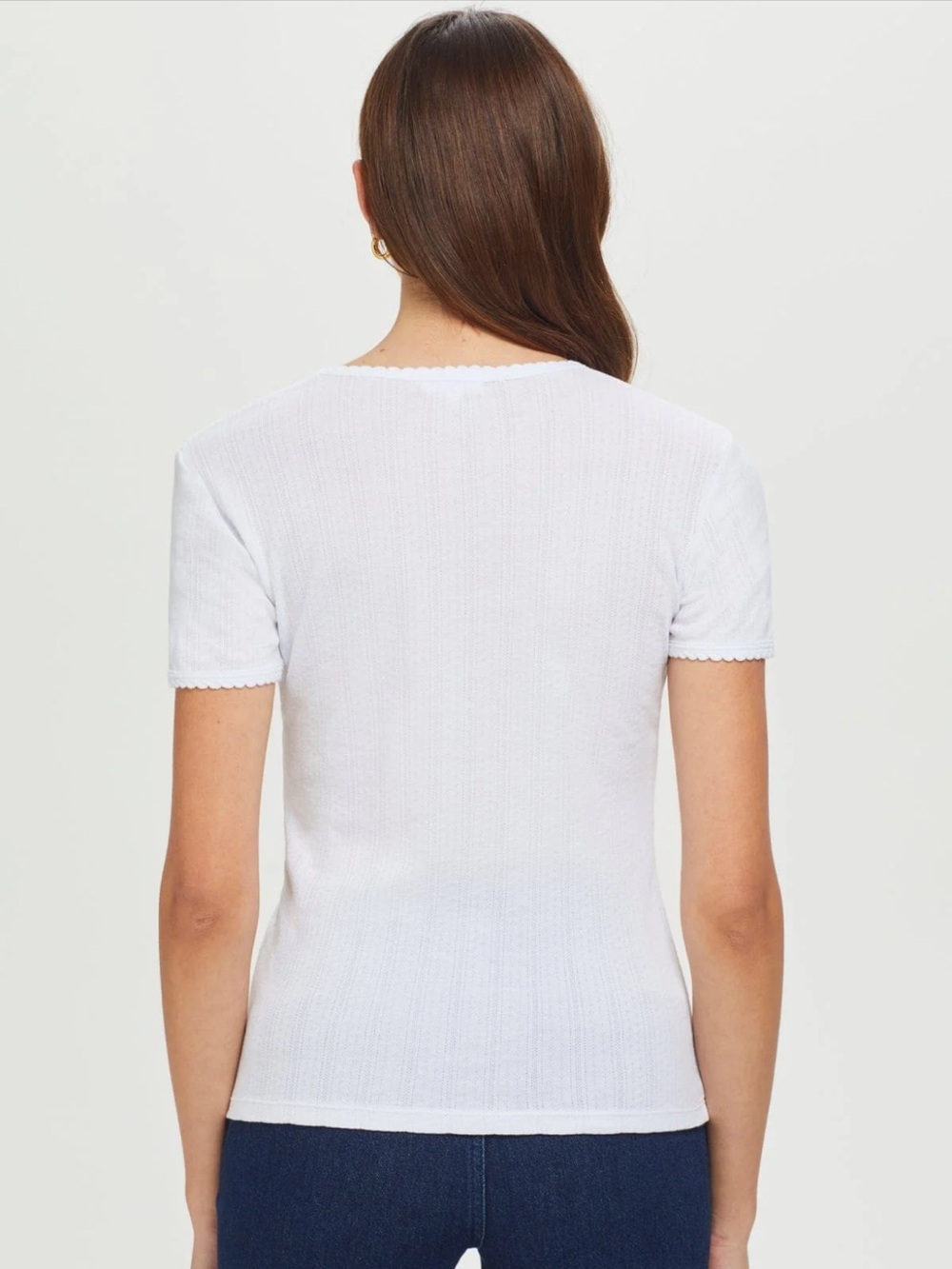 GOLDIE Pointelle Tee - Picture 4 of 6